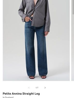 Petite Annina Straight Leg Jeans in Sunland NWT